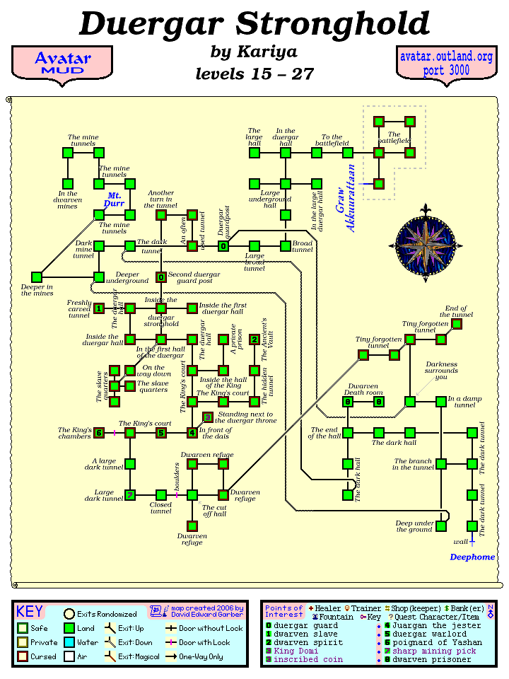 Avatar MUD Area Map - Duergar Stronghold.GIF