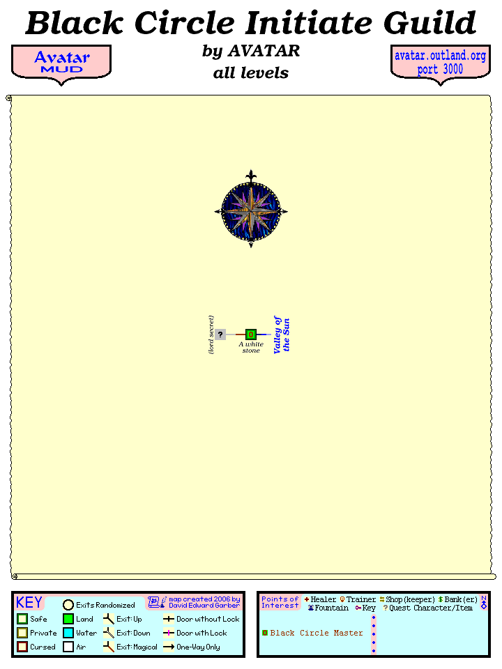 Avatar MUD Area Map - Black Circle Initiate Guild.GIF