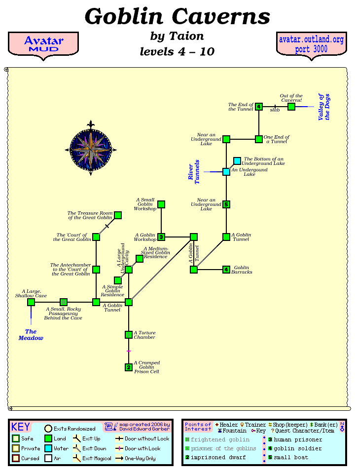 Avatar MUD Area Map - Goblin Caverns.GIF